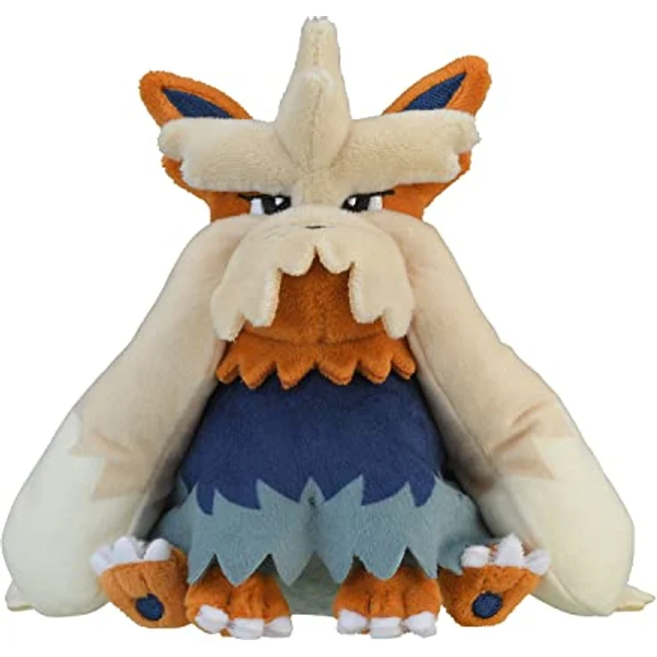 Tinisu Pokémon Bissbark Kuscheltier - 15,5 cm Plüschtier Stoutland mit Mikroperlenfüllung, sitzende Position – Bild 2