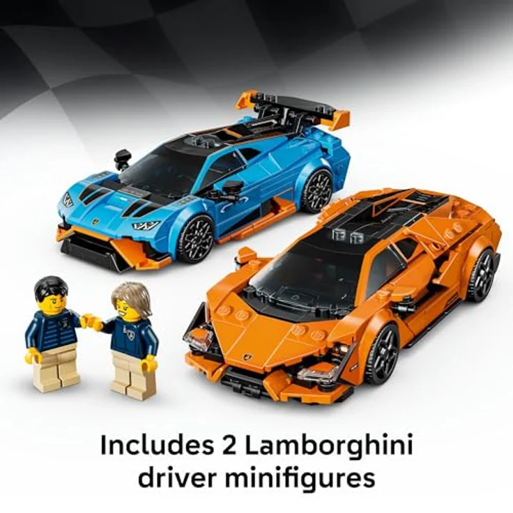 LEGO Speed Champions 77238, Lamborghini Revuelto und Huracán STO, 607-teiliges Set für 10+, detailgetreue Modelle in Miniaturformat – Bild 8