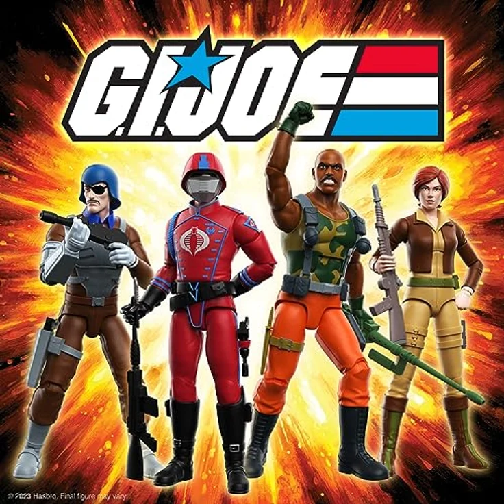 Super7 G.I. Joe Roadblock (Cartoon Accurate) - 17,8 cm Actionfigur mit 3 Köpfen, 8 Händen, Blaster-Pistole und schwerem Maschinengewehr – Bild 5