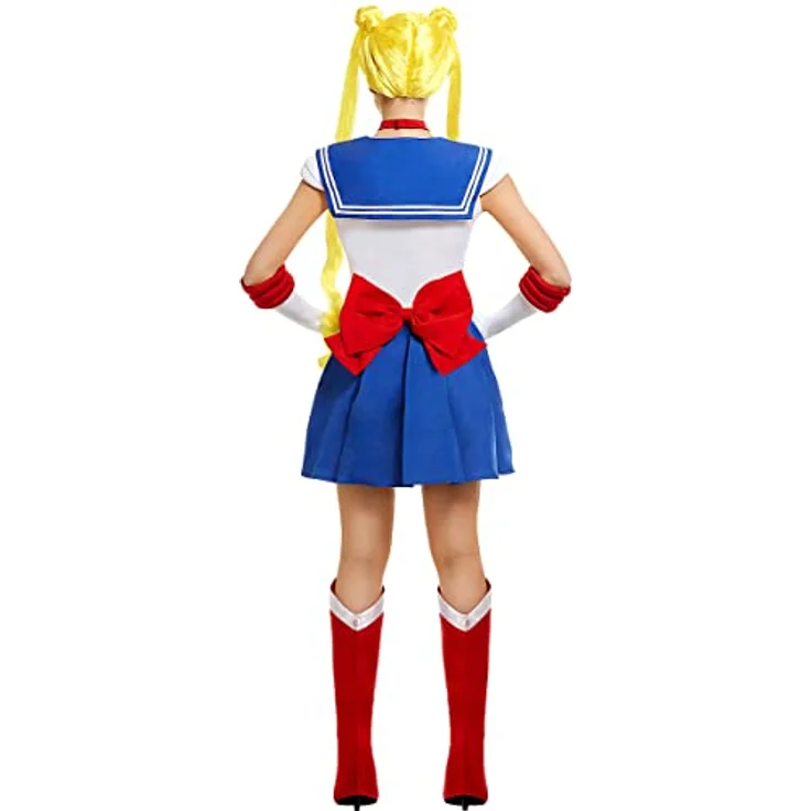 Funidelia | Sailor Moon Kostüm 100% OFFIZIELLE für Damen Größe XL Anime, Cosplay, Usagi Tsukino, Zeichentrickfilm - Blau – Bild 4