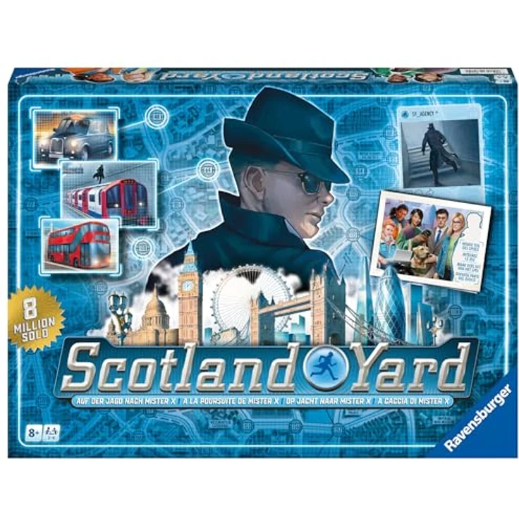 Ravensburger Gesellschaftsspiel 27515 - Scotland Yard - Spiel ab 8 Jahre, Familienspiel, Spiel des Jahres, für 2-6 Spieler, mit individuellen Charakterspielfiguren - Preisvergleich – Bild 2