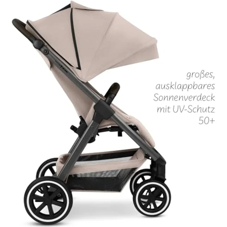 ABC Design Buggy Avus 2 Air, Beige, Textil, 5-Punkte-Gurt, Federung, kugelgelagerte Räder, für Babyschale geeignet, Einhand-Faltmechanismus, UV 50+ – Bild 4