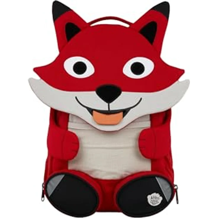 Affenzahn Grosser Freund Kindergartenrucksack 31 cm, rot, mit Trinkflaschenfach und Grünen Knopf – Bild 1
