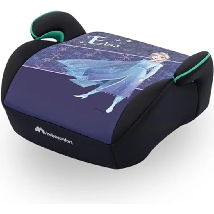Bebeconfort Manga i-Safe Sitzerhöhung, Disney Frozen für Kinder 6-12 Jahre, fahrzeuggurtbefestigt, Maschinenwaschbarer Bezug, leichtes Design