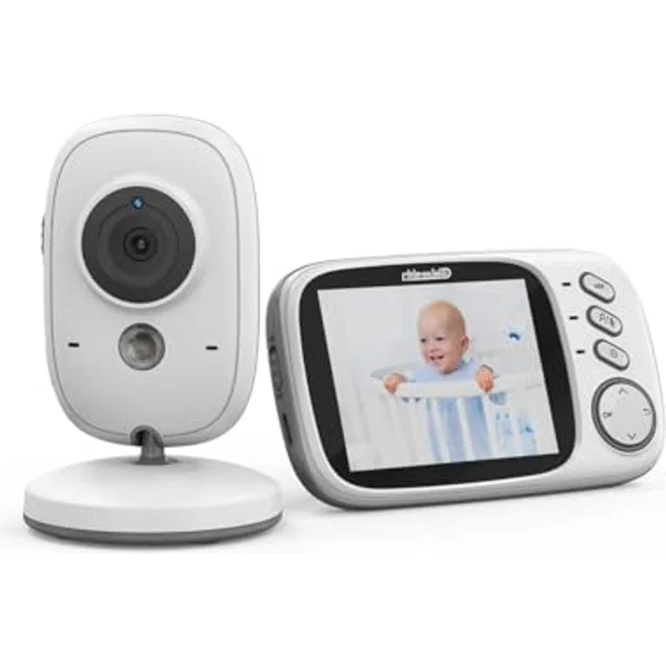 Chipolino Babyphone Polaris+ 3,2' IPS LCD Kamera, Temperatursensor, Alarm, weiß – Bild 3