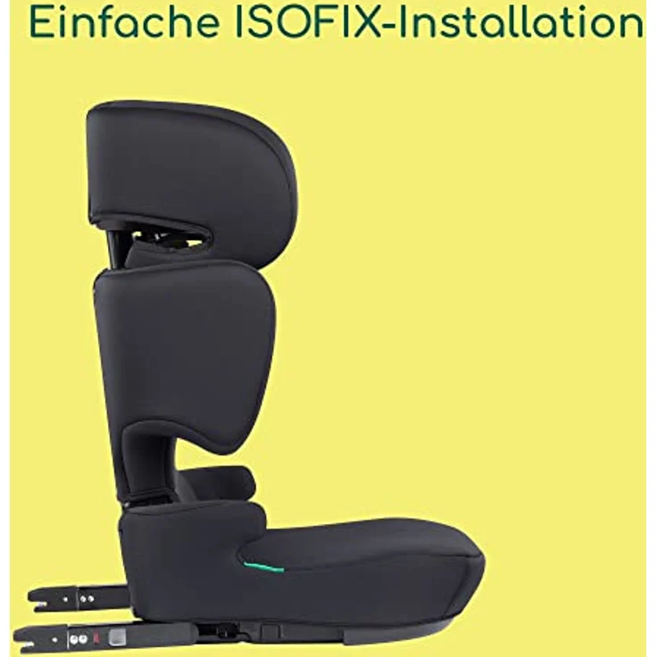 Bebeconfort Road Fix i-Size Sitzerhöhung, ISOFIX-Kindersitz, i-Size-Kindersitz, ab 3,5 Jahre bis zu 12 Jahren, 15-36 kg, 100-150 cm, Black Mist – Bild 4