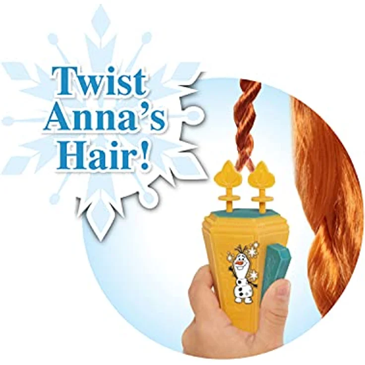 Just Play Disney Frozen 2 Anna Frisierkopf Deluxe 30cm mit 18 Zubehörteilen für Styling-Spaß, ab 3 Jahren, 32801 Merhfarbig – Bild 3