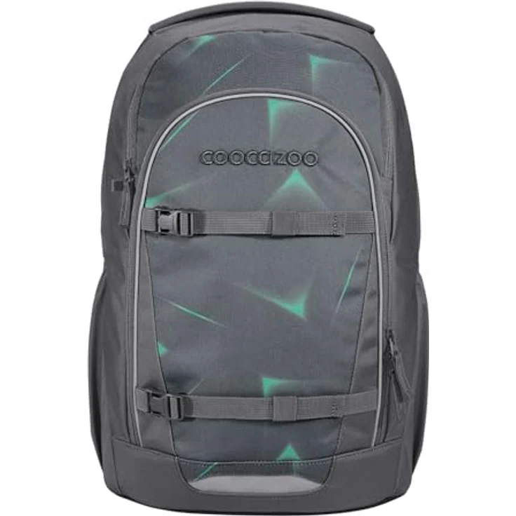 Coocazoo Schulrucksack Every „Arrow Drift“, grau-türkis, ergonomisch, höhenverstellbar, mit Brust- und Hüftgurt, 30 Liter, ab der 3. Klasse – Bild 1
