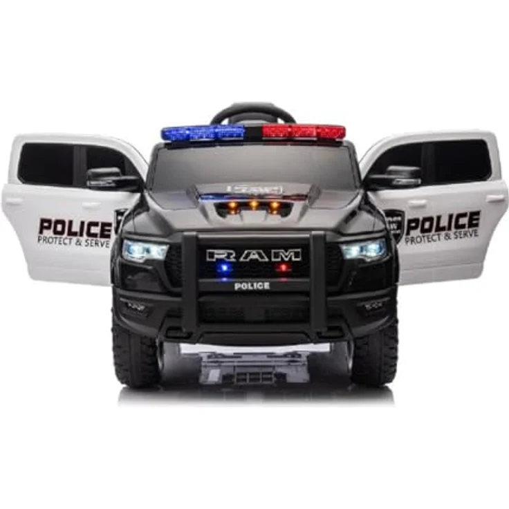 schnaeppchenmeile-online Kinder Elektroauto Polizei Dodge RAM 1500 RHO, 4 Motoren, mit Audio und Fernbedienung – Bild 2