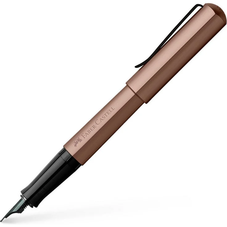 Faber-Castell Füllhalter Hexo, Füller mit hexagonalem Schaft aus eloxiertem Aluminium, ergonomisches Design und hochwertige Feder – Bild 1