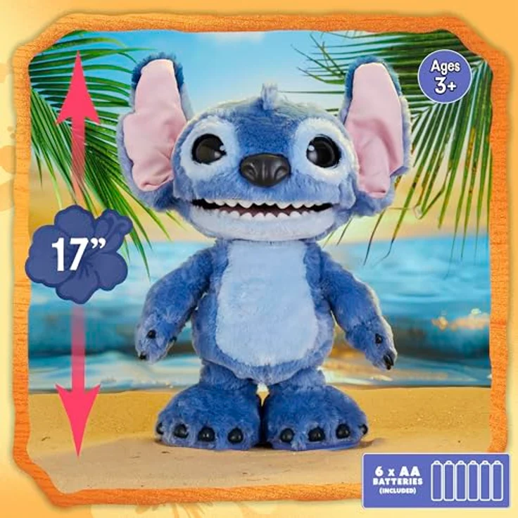 Just Play Stitch Ultimate Electronic Pet, interaktives Plüschspielzeug mit über 100 Sound- und Bewegungs-Kombinationen, 43 cm, offiziell lizenziert – Bild 9
