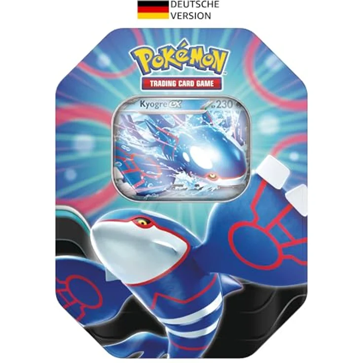 AMIGO Spiel + Freizeit GmbH Pokemon Kyogre ex Tin Azur Legende DE, Sammelkarten-Spiel Tin-Box 120 mit holografischer Promokarte und Boosterpacks – Bild 1
