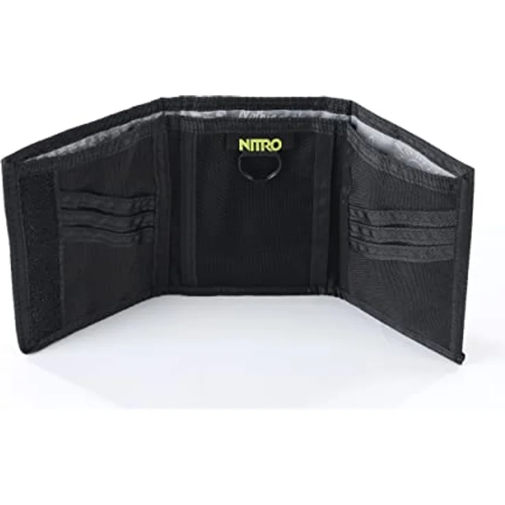 NITRO Wallet, Geldbörse für Kinder, Tough Black, mit Kleingeldfach, 2 Fächern für Scheine, 6 Kreditkartenfächern und Schlüsselring – Bild 5