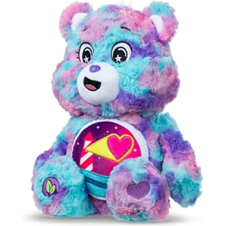Troetelbeertjes Care Bears Loveshine Bear Colour Splash, 35 cm Plüsch-Teddybär mit detailliertem Belly Badge-Design – Bild 2