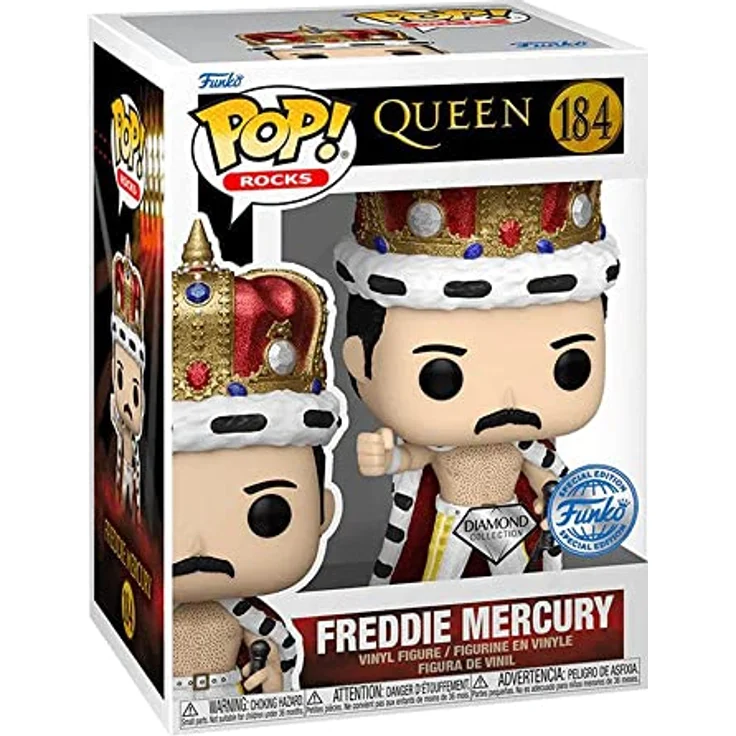 POP Funko POP! Queen-Freddie Mercury King Diamond Glitter Sammelfiguren – Bild 2