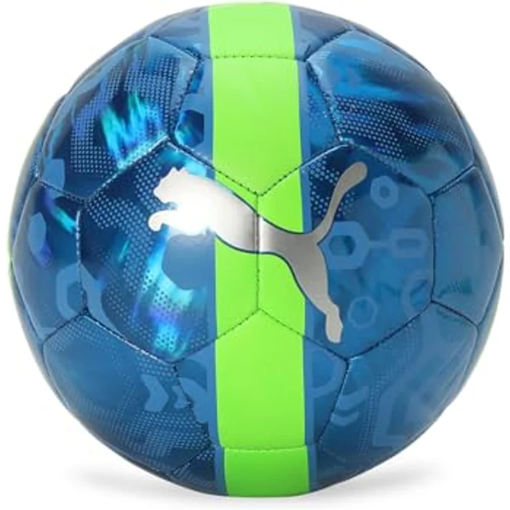 PUMA Cup Fußball Erwachsene, PUMA Ultra Blue Pro Green, leuchtendes Design für Training und Spiel – Bild 1