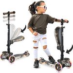 Hurtle 3-Rad-Roller für Kinder, verstellbarer Tretroller mit rutschfester Plattform und blinkenden Radlichtern, für Jungen/Mädchen im Alter von 2-12 Jahren