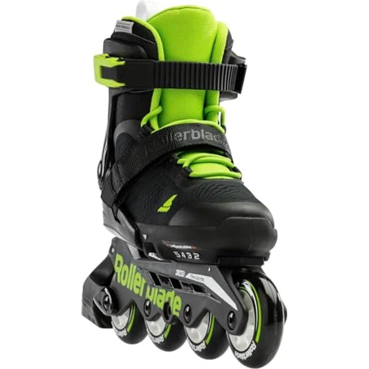 Rollerblade Microblade Inline Skates Nero/Verde 17.5, Bequeme Passform mit einfachem Verschlusssystem – Bild 2