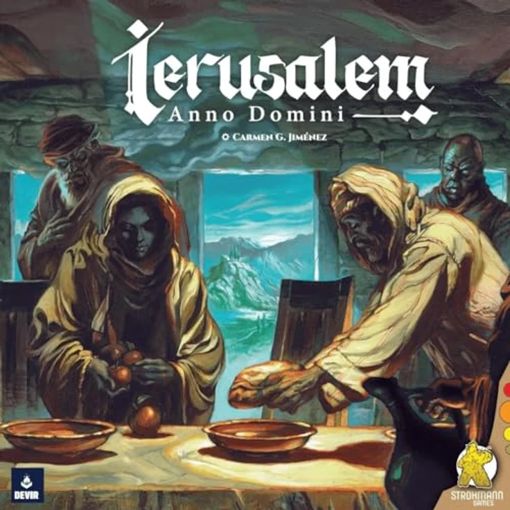 Strohmann Games Ierusalem: Anno Domini, Brettspiel über das letzte Abendmahl mit strategischem Kartenspiel-Elementen – Bild 2