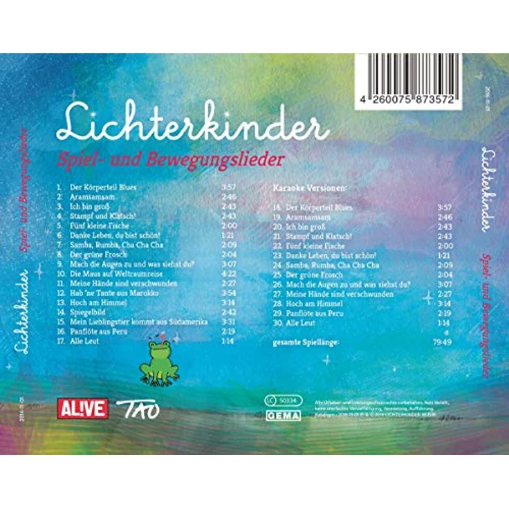 "OTTO Hörspiel Spiel- und Bewegungslieder, Kinderlieder von Kindern für Kinder, 16 Titel inkl. Karaokeversionen und Bewegungsanleitungen" – Bild 2