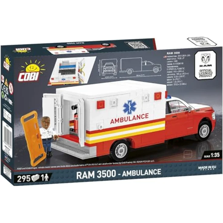 COBI Cars - Ram - 3500 Krankenwagen (311 Teile), Bausteinmodellbausatz – Bild 2