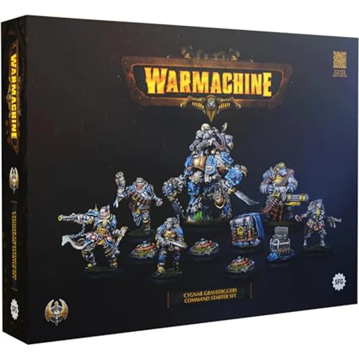 Steamforged Games Warmachine: Cygnar Gravediggers Command Starter, Brettspiel mit Captain Buck Hasker und Charaktereinheit The Rowdies – Bild 1