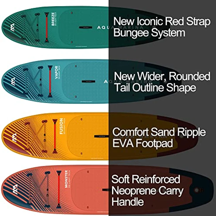 Aqua Marina Inflatable SUP-Board Aqua Marina SUP Fusion 10.10, Stand-Up-Paddle-Board mit großzügigem Volumen und verstärkter Sicherheitsleine, blau – Bild 6