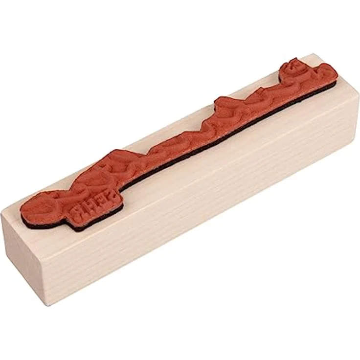 Rayher Stempel Holz "Es weihnachtet sehr", 2 x 10 cm, Gummi Motivstempel für Weihnachtskarten und Geschenke, härtet nicht aus, langlebig – Bild 3