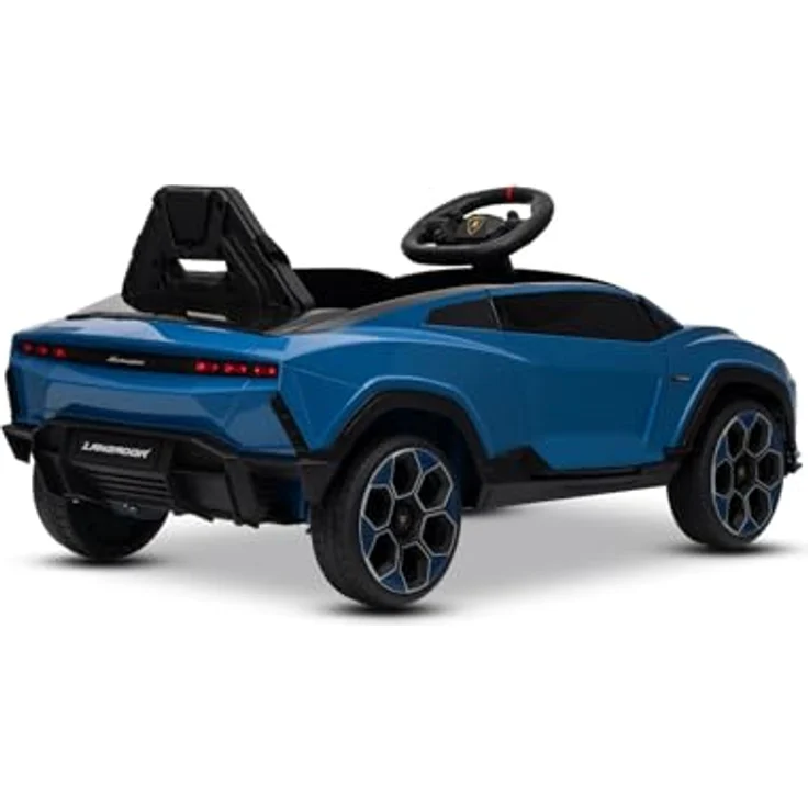 Beneo Elektrisches Ride-on-Auto Lamborghini Lanzador 12V, lizenziert, blau, mit Lithiumbatterie, LED-Beleuchtung, 2,4-GHz-Fernbedienung, MP3-Player und breitem Sitz – Bild 5