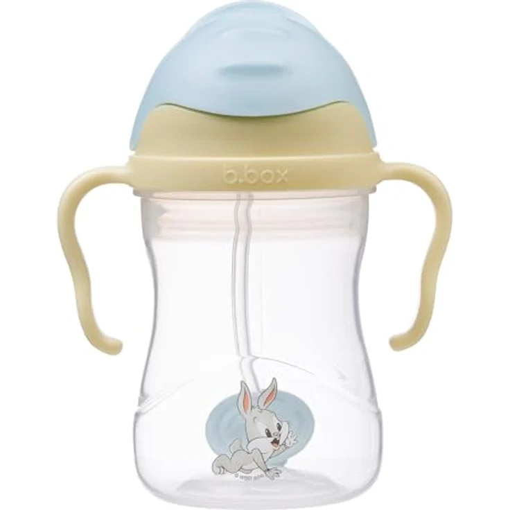 b.box Looney Tunes Trinklernbecher, Flip-Top, Auslaufsicherer schwerer Strohhalm, Griff, BPA-frei, Spülmaschinenfest, 240 ml, ab 6 Monaten – Bild 1