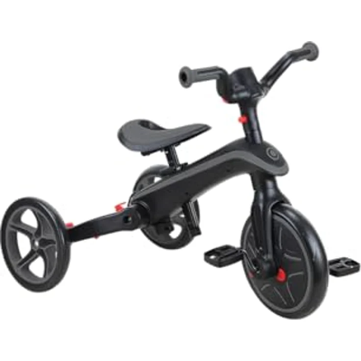 Globber Explorer Trike Foldable 4in1 schwarz-grau – Kinderfahrzeug mit höhenverstellbarem TPR-Sitz und Sicherheitsausstattung – Bild 5