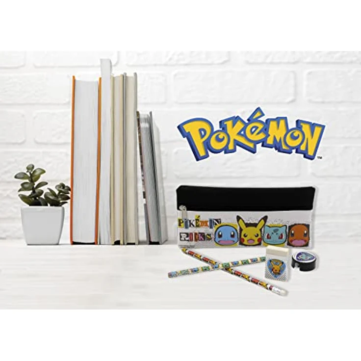 CYPBRANDS Pokémon Schreibwaren-Set, bunt, Federmäppchen mit 2 Bleistiften, Radiergummi und Bleistiftspitzer, Unisex für Kinder – Bild 5