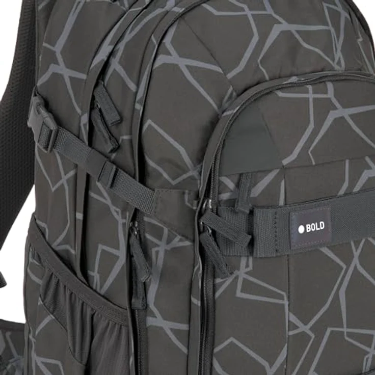 LÄSSIG BOLD Origin Schulrucksack, ergonomisch, 30 l Volumen, reflektierend, grau – Bild 4