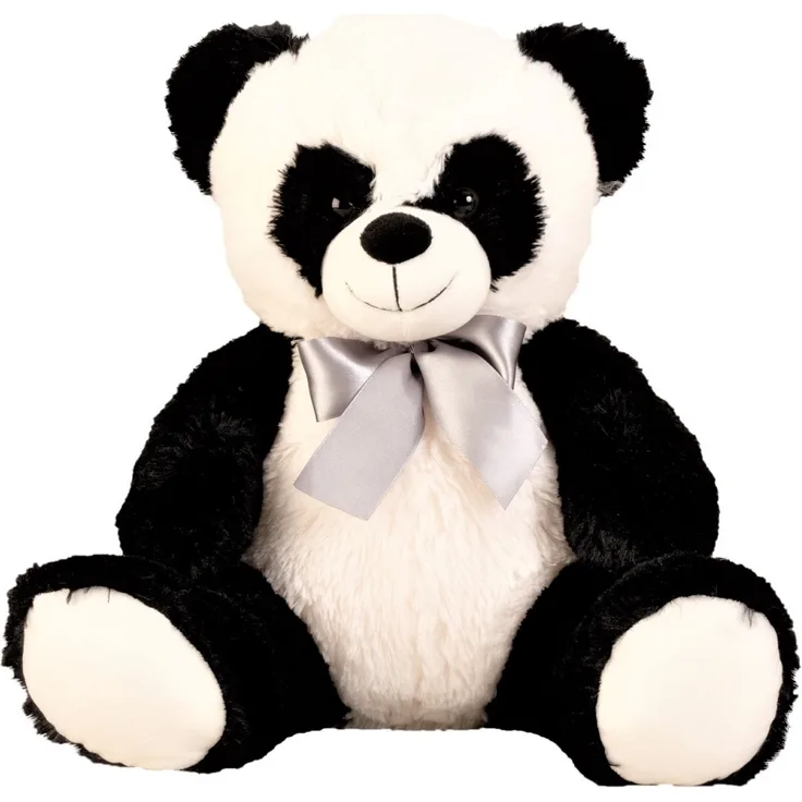 Geschenkestadl Panda Bär 50cm Kuschtier, flauschiger Teddybär in Schwarz/Weiß, waschbar bei 30°C