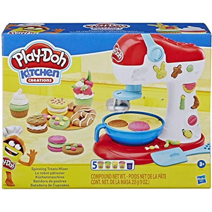 Play-Doh Küchenmaschine Spielzeug Küchengerät für Kinder ab 3 Jahren mit 5 Farben