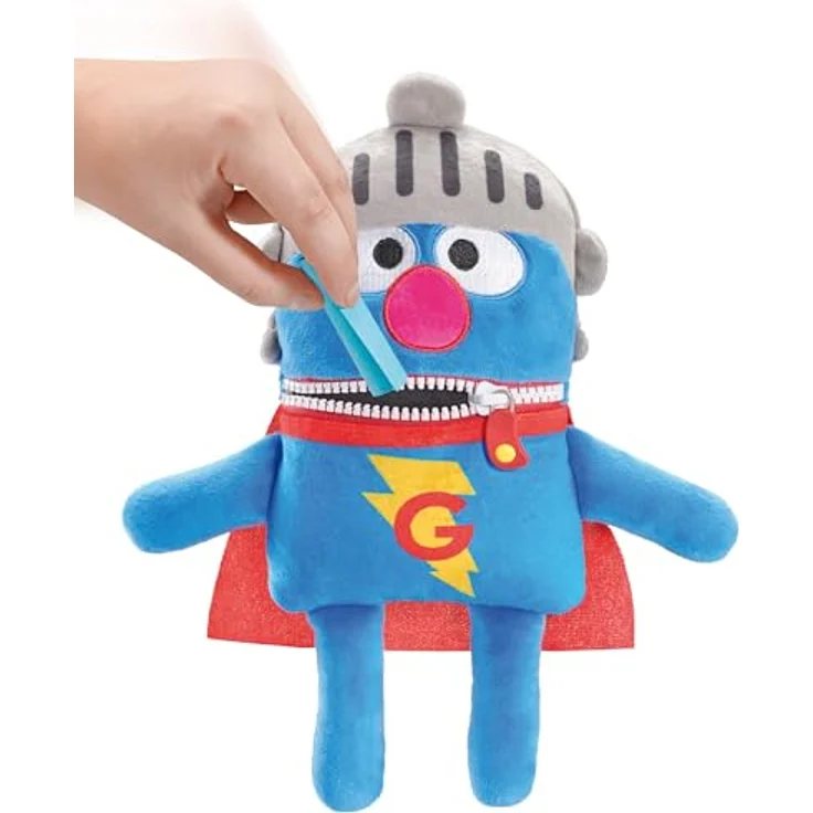Schmidt Spiele Sorgenfresser Super Grobi, Plüschfigur 28 cm aus hochwertigem, elastischem Material, handwaschbar, ab 0 Jahren – Bild 4