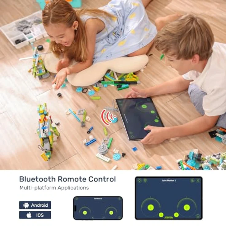 makerzoid Roboter Master Coding Kit, APP-gesteuertes Roboter Spielzeug mit 600+ Bausteinen, 200+ Robotermodellen, 47 Kursen zur Robotik, Grafikprogrammierung und Aufbewahrungsbox – Bild 5