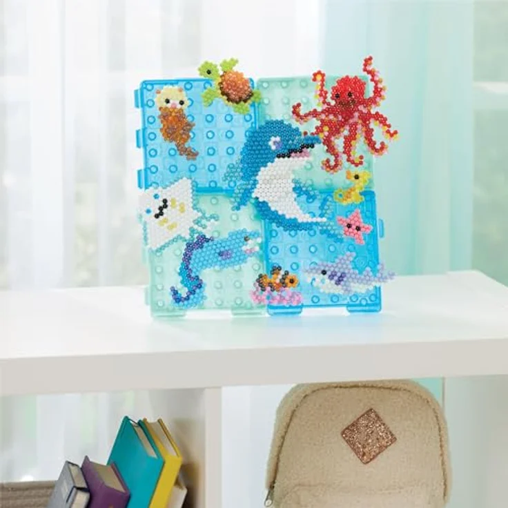 Aquabeads Ozean Bastelset, 1.500 bunte Perlen für kreative Unterwasser-Motive, kinderfreundlich ohne Bügeln oder Kleber – Bild 5