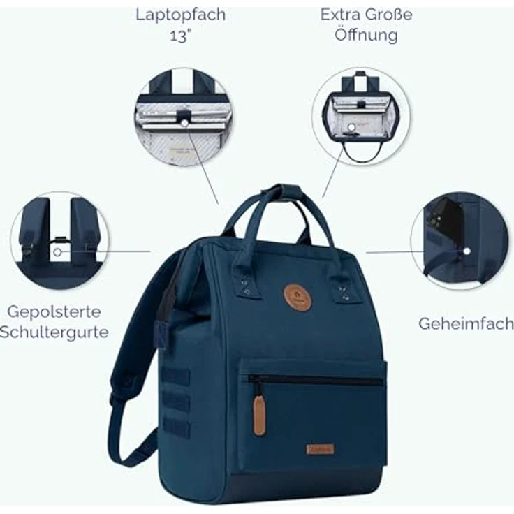 Cabaia Adventurer Nubuck Medium Kinderrucksack 38 cm, lila, 100% Polyester, 27 cm x 18 cm – Bild 5