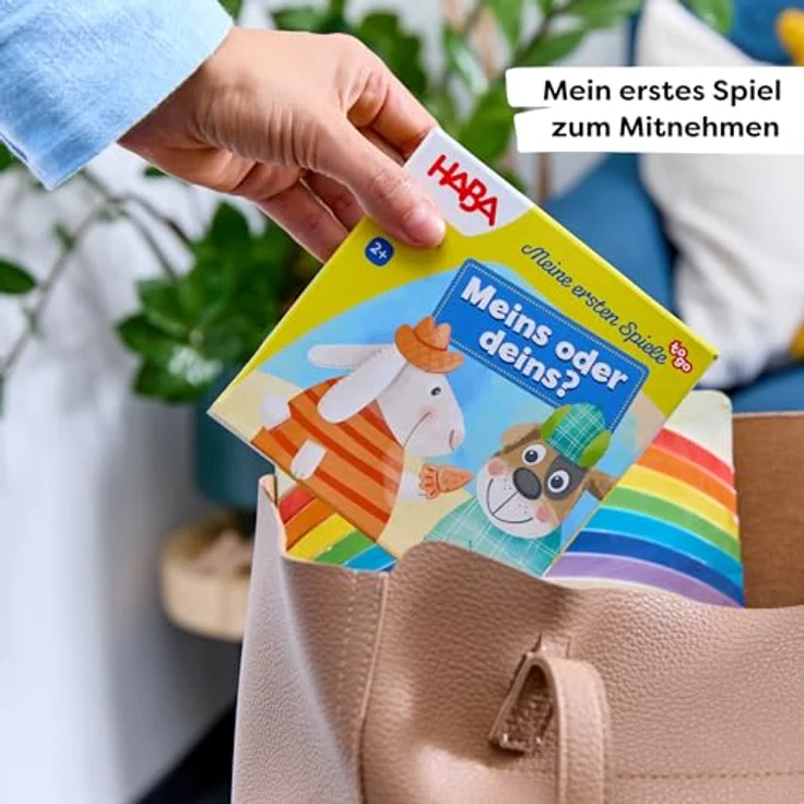 HABA MES To Go - Meins oder deins?, Brettspiel für Kinder mit Anzieh- und Füttermechanismus – Bild 3