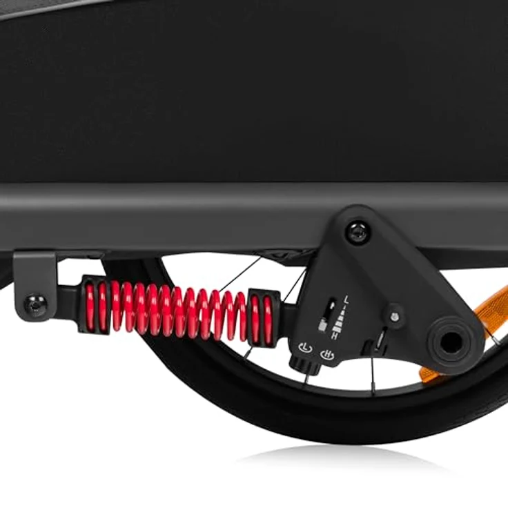 lionelo Fahrradkinderanhänger CAMA, 2in1 / SIQ / All-round-safety/ Head+/UPF 50+/60l Kofferraum, Kinderwagen und Fahrradanhänger, blau – Bild 9