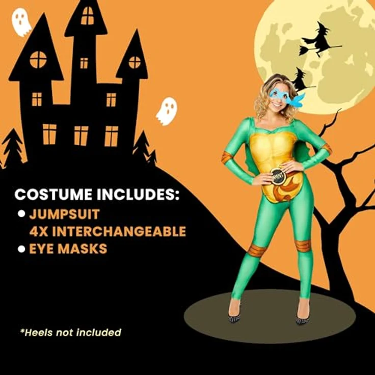 Amscan Erwachsenenkostüm Teenage Mutant Ninja Turtles, Damengröße XL (46, 48), Kostüm für Geburtstagsfeiern – Bild 6