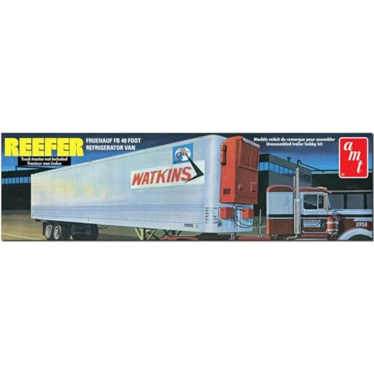 AMT 1/25 Fruehauf 40' Reefer Trailer Watkins Modellbausatz - Maßstab 1:25