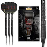 Target Darts Gabriel Clemens Black Edition Steel Tip Darts, 90% Tungsten, 23G mit Pro Grip Schäften und Pro Ultra Flights, Schwarz