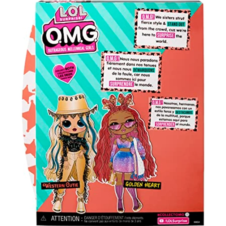 LOL Surprise OMG Fashion Doll - WESTERN CUTIE - Packe die fabelhaften Überraschungen und Accessoires aus- Inklusive Modepuppe, Outfit und Puppenständer- Tolles Geschenk für Kinder im Alter ab 4 Jahren – Bild 8