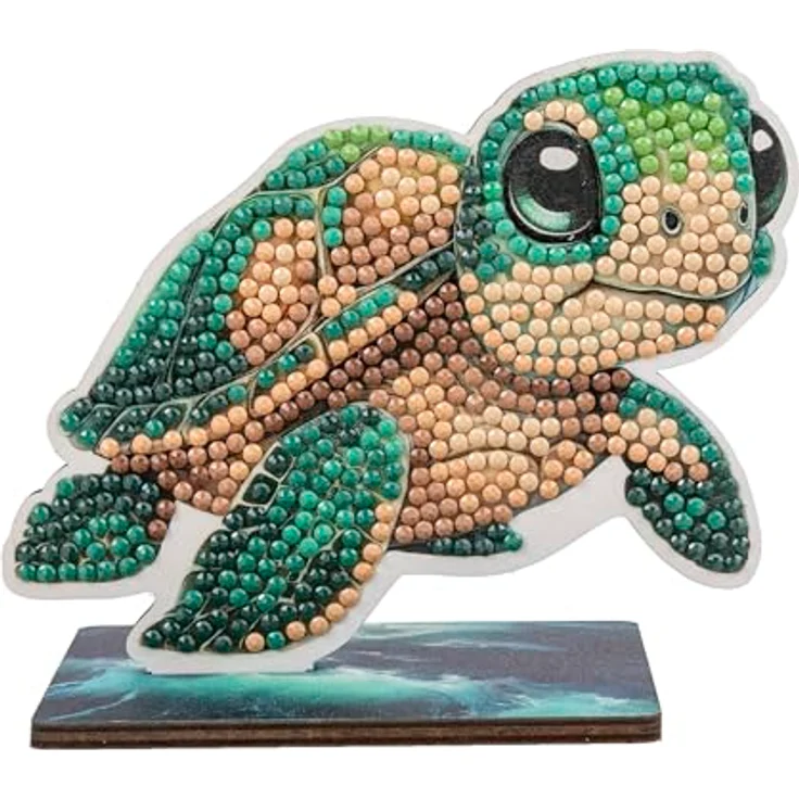 Crystal Art Buddy Turtle, Kreativ-Set für Crystal Art Bastelarbeiten – Bild 1