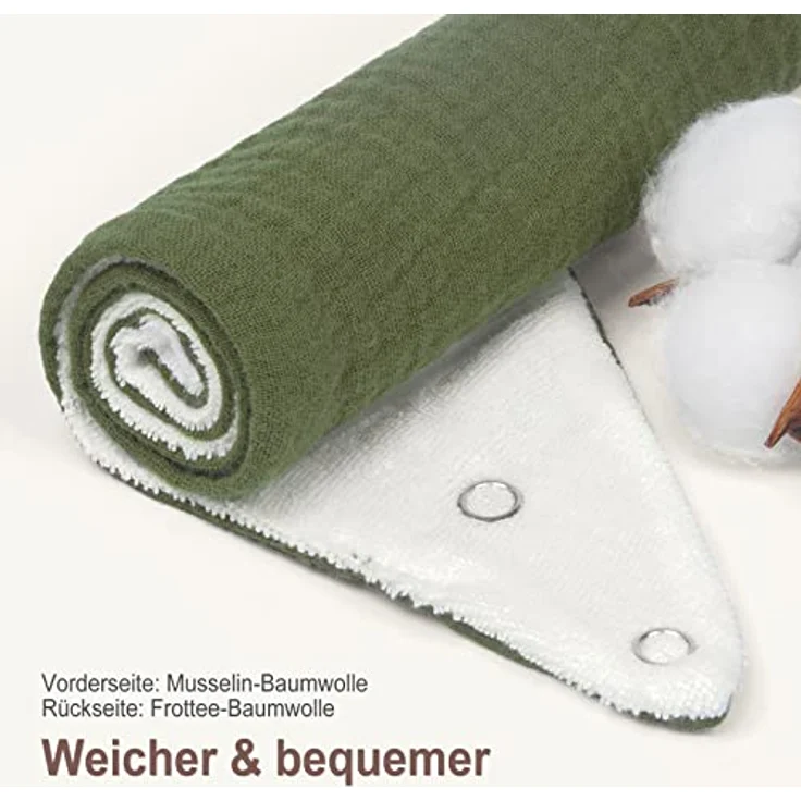 Lulu moon Lätzchen Baby Dreieckstuch Baby Musselin Halstuch Baby für Junge und Mädchen (6 Stück,Tal) - Preisvergleich – Bild 3
