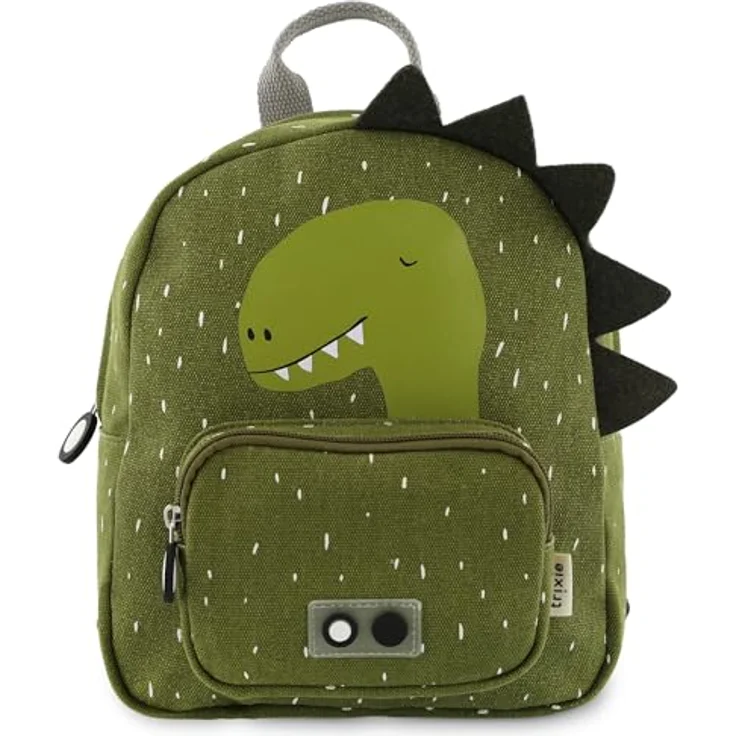 Trixie Baby Rucksack Dino grün Mr. Dino, Kindergartenrucksack mit Dinosaurier-Design – Bild 1