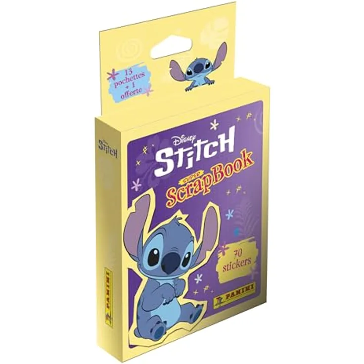 Panini Stitch 2, Blisterpackung mit 13 Beuteln + 1 gratis, Stickeralbum mit 70 Aufklebern, mehrfarbig