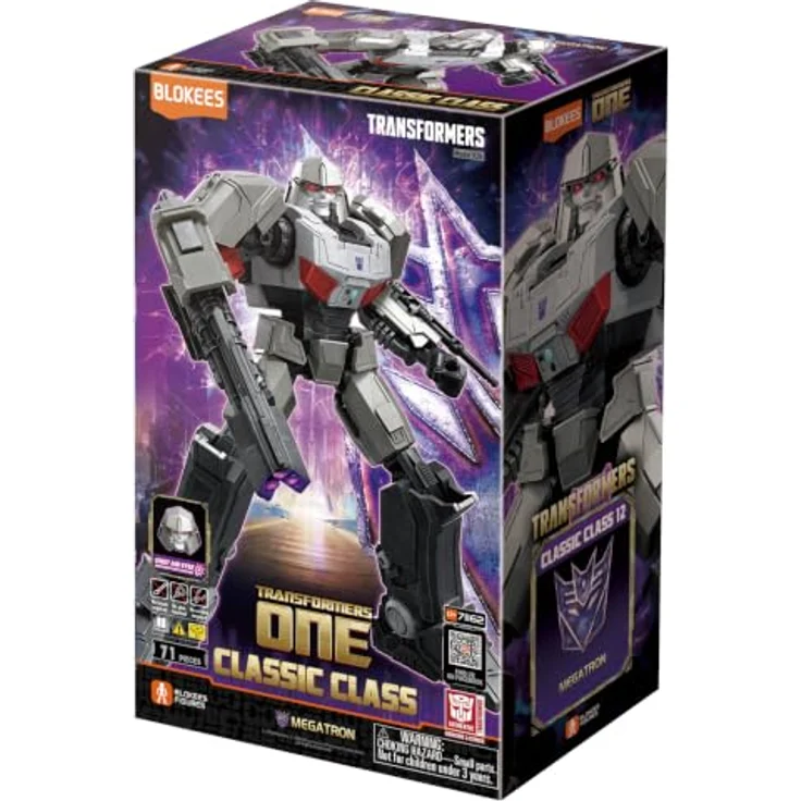 Blokees Transformers Megatron D-16, Bausatz bewegliche Figur mit 71 Teilen und beleuchteten Augen, 12,5 cm – Bild 7